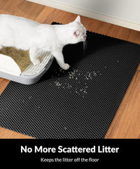Cat Litter Mat, Cut to Fit Any Place - Black / 35x23 Inch - image 3
