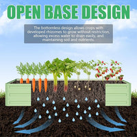 SnugNiture Galvanized Raised Garden Bed 8x4x1FT Outdoor Large Metal Planter Box Steel Kit for Planting Vegetables, Flowers