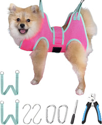 Kkiimatt Dog Grooming Hammock - X-Small 8-14 LB/Pink