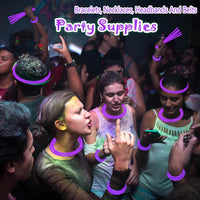 ILHSTY 100 pack green 8 inch glow sticks with connectors for necklaces - view 30