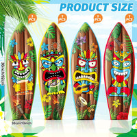 JellyArch inflatable surfboard decorations with tropical flower print, set of 4 - view 37
