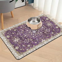 Pet Food Mats for Floor, Absorbent Dog Mat for Food and Water Dispenser Mat, Dog Food Mat Quick Dry - Purple / 24"L x 16"W - image 2