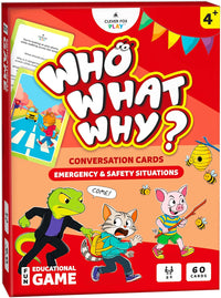 Who What Why Conversation Cards for Kids - Emergency & Safety Situations