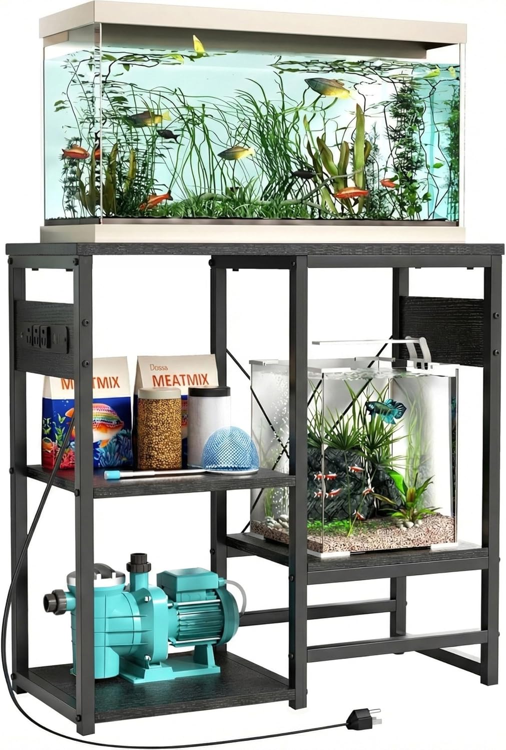 55-75 Gallon Aquarium Stand: 1000LB Capacity - 20-30 Gallon