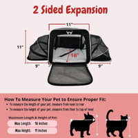 Airline Approved Expandable Premium Pet Carrier on Wheels - BLACK - image 4