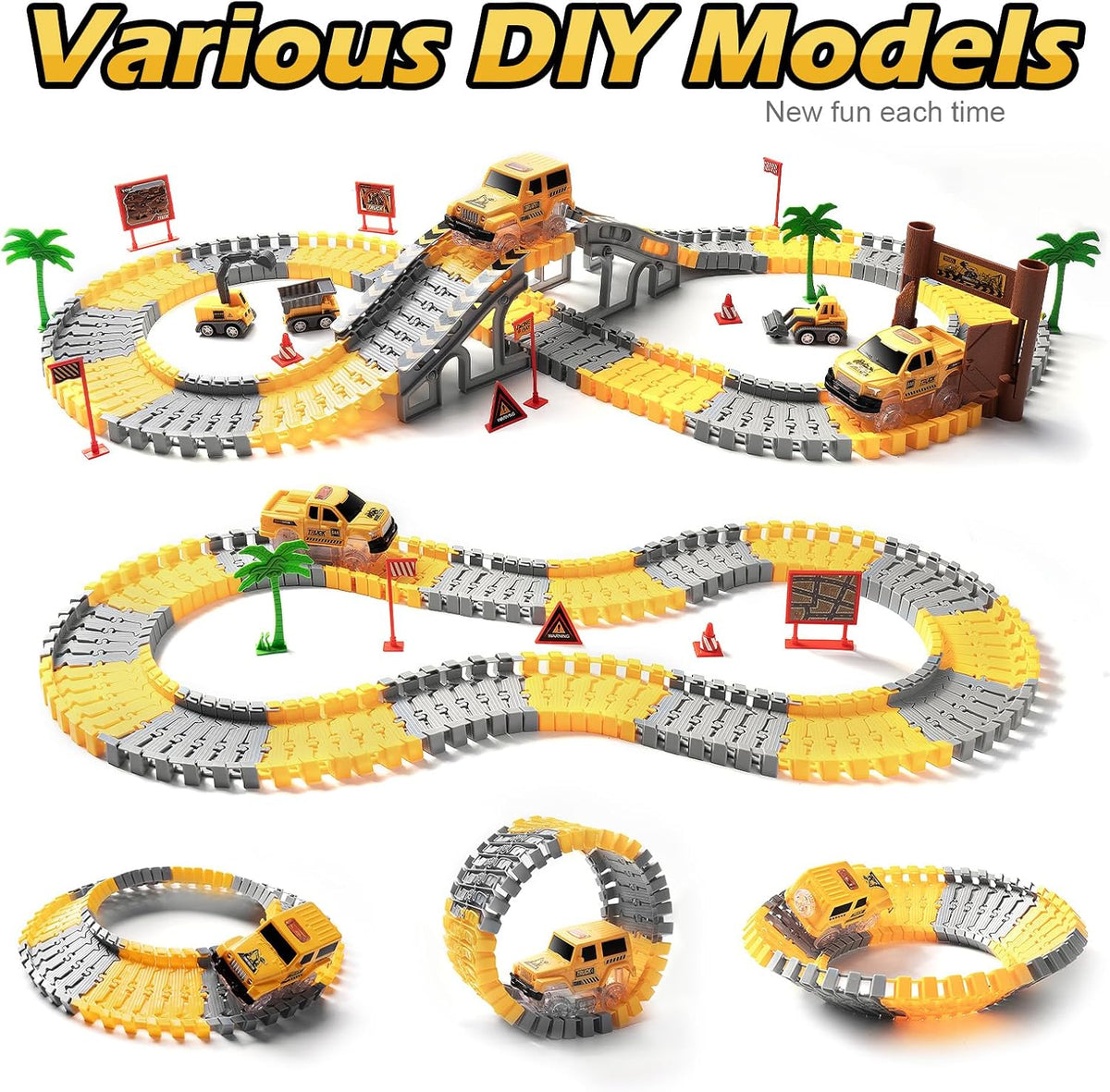 264 PCS Construction Race Tracks for Kids Toys - Construction Race Track - image 4