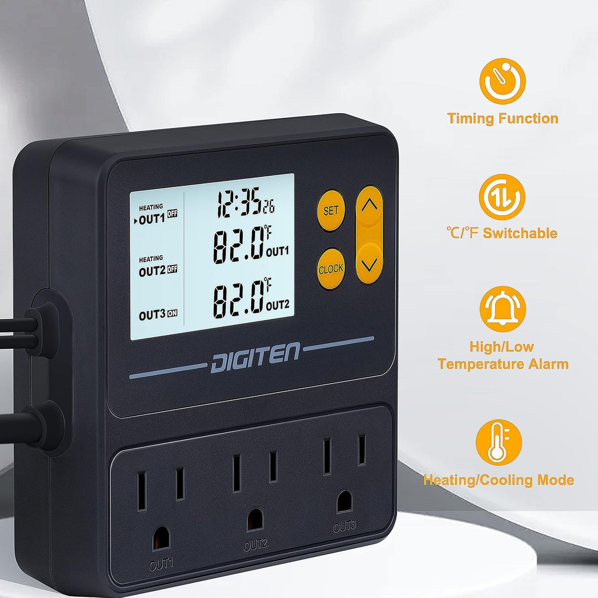 DIGITEN Day-Night Reptile Temperature Controller with Timer – Essentials for Reptiles And Amphibians - image 3