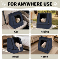 apollo walker Portable Cat Litter Box With Waterproof bag and Lid - Blue / Medium - image 4