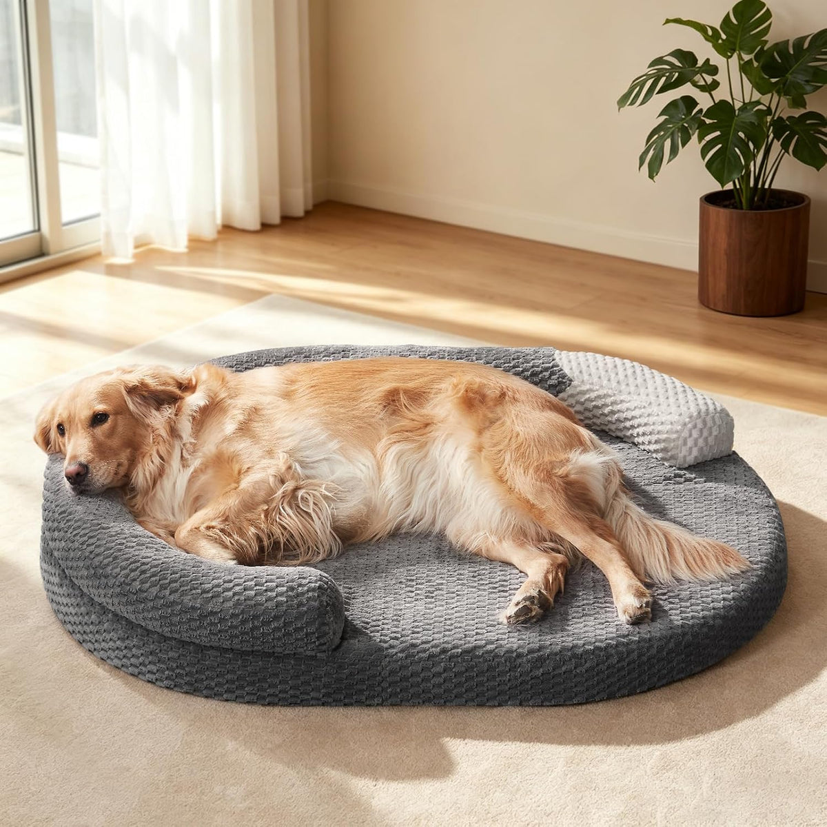 JOEJOY XL Orthopedic Dog Beds Large Sized Dog - Dark grey / XL(42"x 32"x 7")