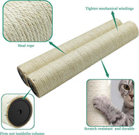 Cat Scratching Post Replacement Pole - M8*2poles / 40 cm / 15.71 in Beige - image 3