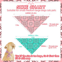 PAWCHIE Dog Bandanas Small Reversible Styles Pet Triangle Scarf Bibs - Vintage Style / Small - image 2
