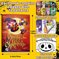 Elfew 24 pack mini Halloween coloring books for kids with pumpkin and ghost covers - view 14