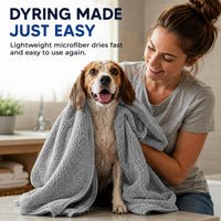 NVNAN Microfiber Dog Towel for Drying Dogs - Grey - image 4