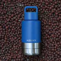 KEWIXY Insulated Dog Travel Water Bottle with Detachable Bowls - Navy Blue / 32 Oz - image 2