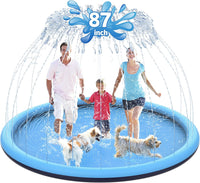 CACSPS non-slip splash pad for kids and dogs spraying water from a garden hose - view 7