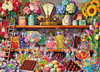 1000 Piece Jigsaw Puzzle, French Riviera Flower Market - Candy Store