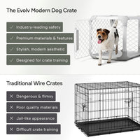 Diggs Evolv Modular Dog Crate for Dogs 16-18" Tall - Small (25.9"L x 19.4"W x 20"H) / Ash - image 4