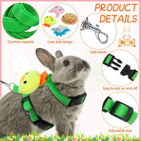 Tondiamo 4 Pcs Adjustable Bunny Harness and Leash Set for Small Pet - Animals - image 3