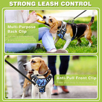 WINSEE Dog/Pet Harnesses No Pull with Dog Collar - Large / Blue Camo - image 3