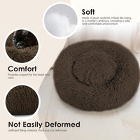 Hoewina Dog & Cat Bed for Indoor Cats - Coffee / 24.0"L x 24.0"W x 8.0"Th - image 4