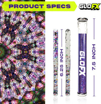 GloFX blue Liquid X kaleidoscope tube with blue and white glitter Vision Wands - view 5