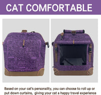 Extra Large Cat Carrier Soft Sided - Purple / with curtain - image 3