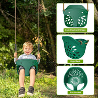 BeneLabel green A-frame middle swing set bracket made of powder coated steel - view 30