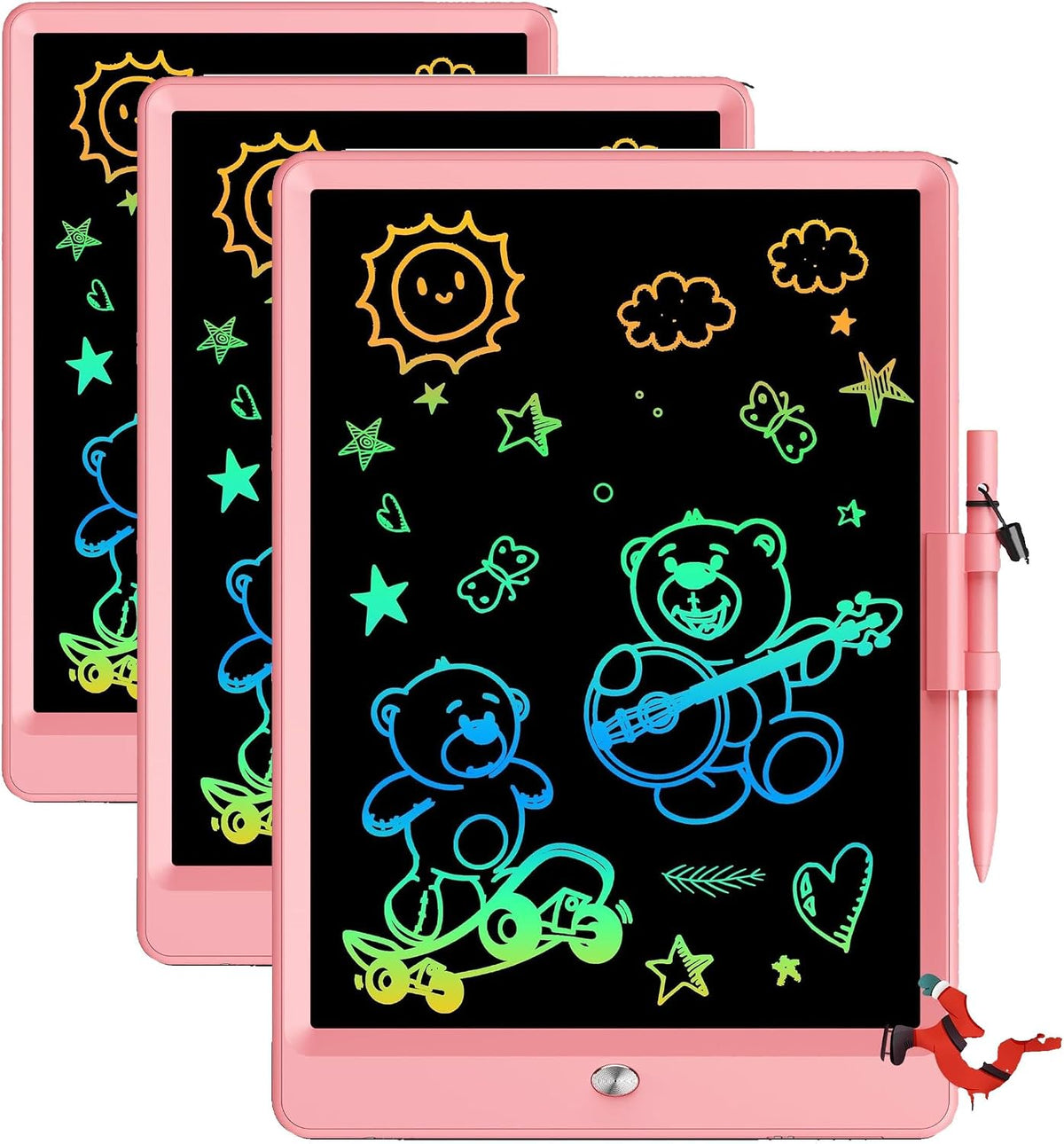 10 Inch LCD Writing Tablet for 3-8 Year Olds - Pink / 10 inch (Pack of 3)