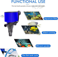 Water Pump 320 GPH Submersible Internal Aquarium Powerhead Water Pump Ultra Quiet for Aquarium,Fish Tank-2 Pack -5 Pack