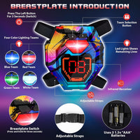 Laser Tag Guns Set of 4 Laser Tag Guns with Digital LED Score Display - Multicoloured - image 4