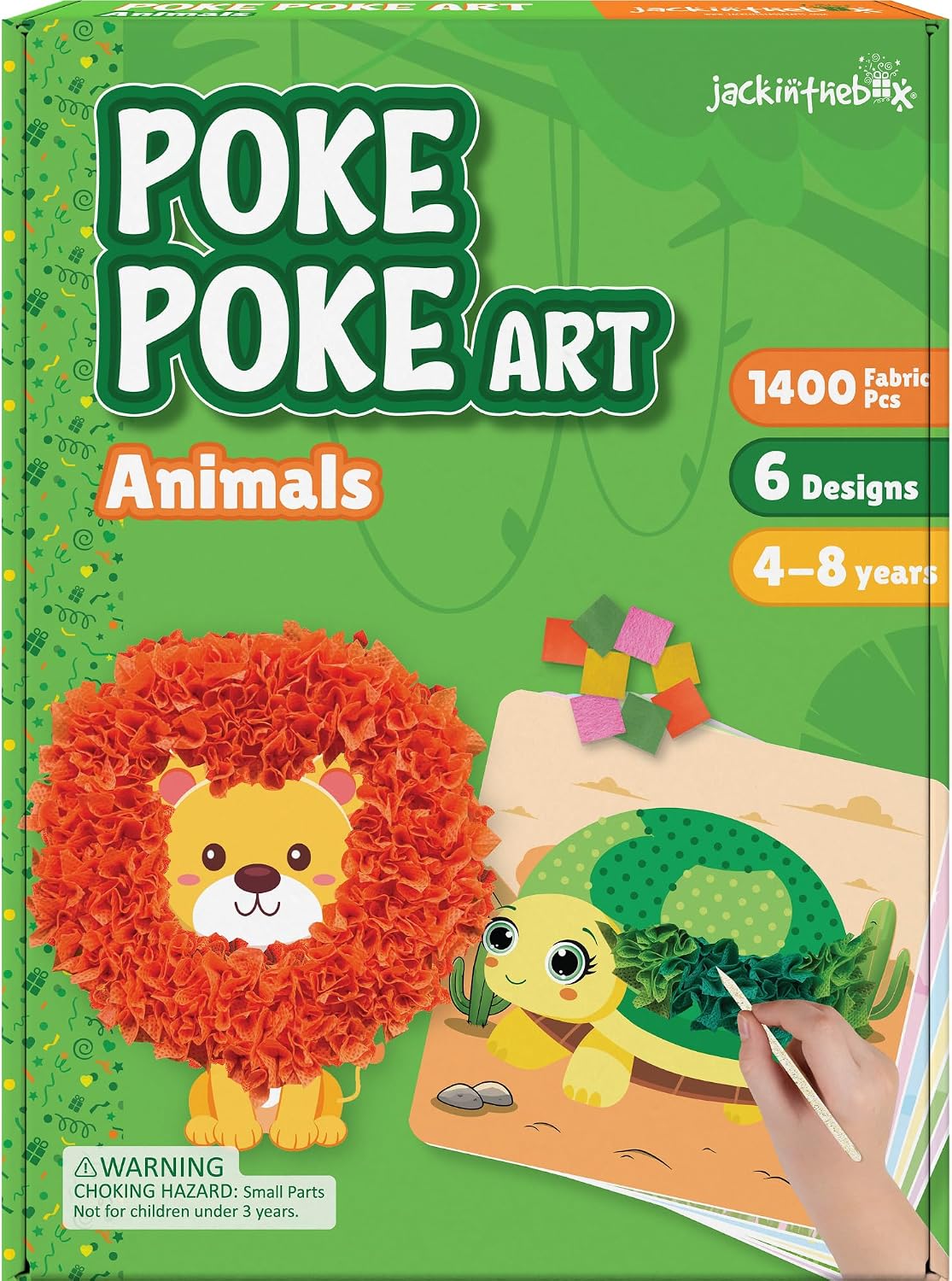 Jackinthebox Poke Art Magical Flower Pressing Craft Kit for Girls - Animals