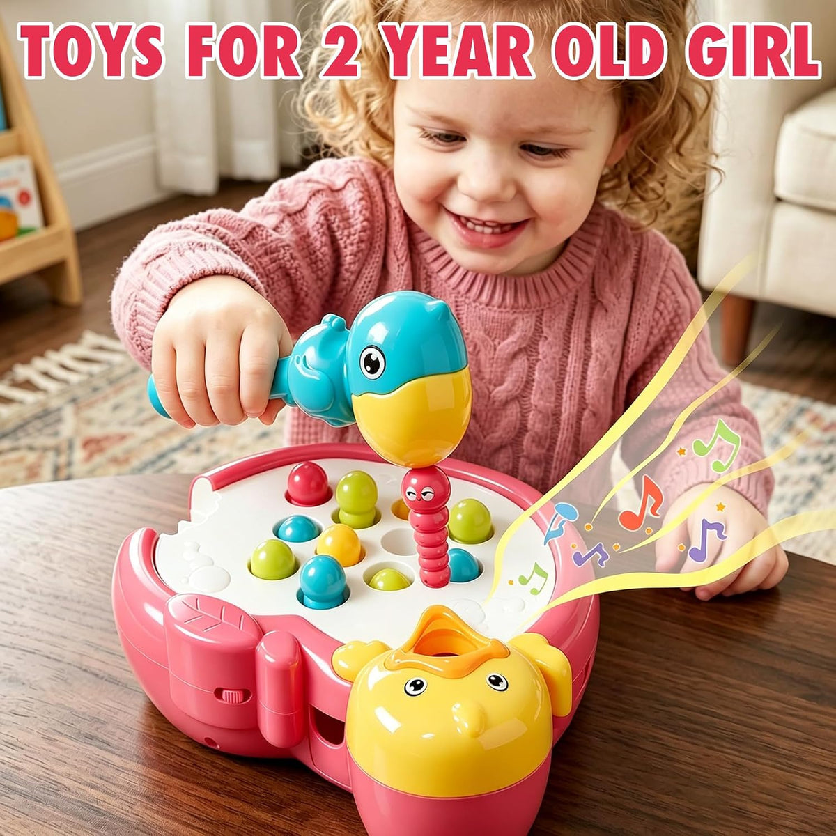 PANITU magnetic bird feeding game with woodpecker, apple base and colorful worm pieces - view 2