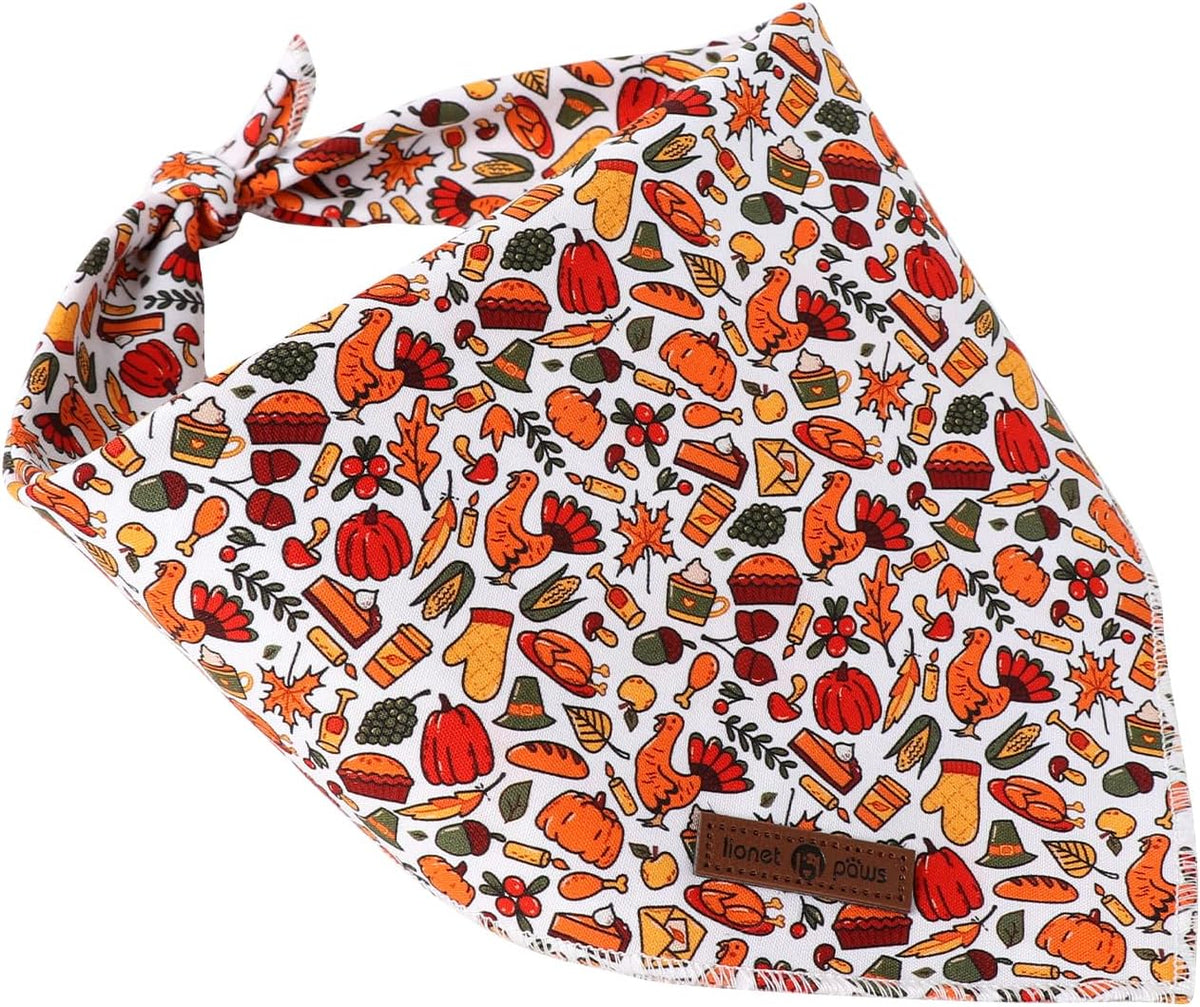 Lionet Paws Spring Daisy Dog Bandana Washable Cotton Handkerchief - Harvest Autumn / Large (Pack of 1) - image 2