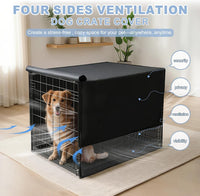 Explore Land Breathable Dog Crate Cover - 30"L x 19"W x 21"H / Black - image 2
