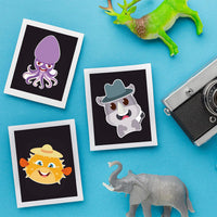 24 Sheets Make a Face Stickers for Kids Toddlers Party Favors Crafts – Fun for Kids & Family - Zoo Animals - image 3