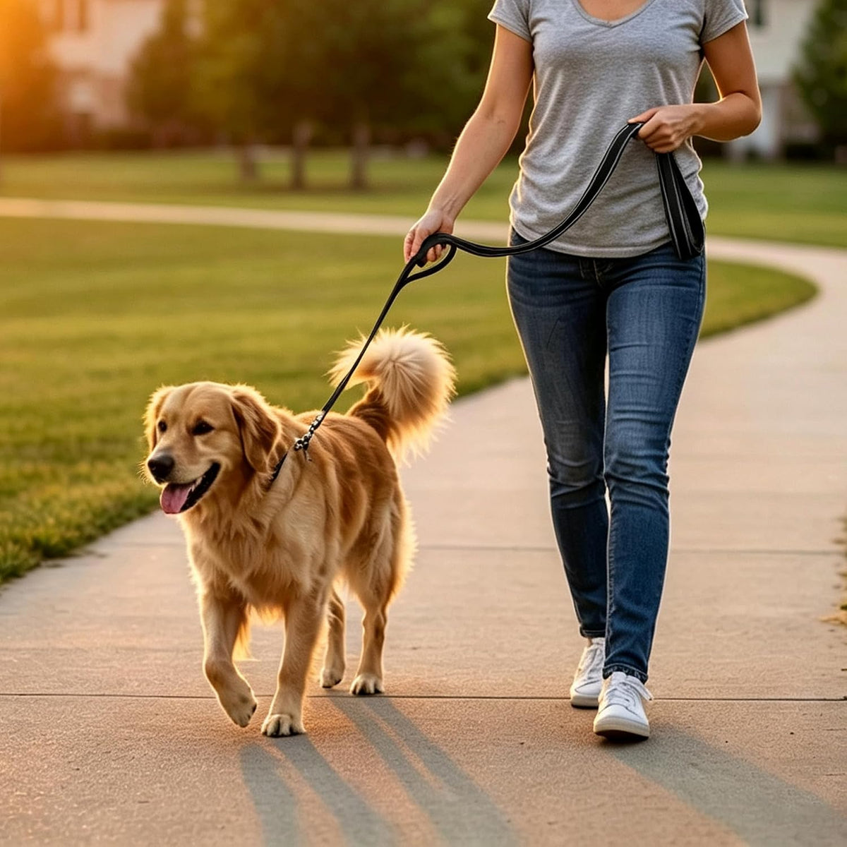 10FT Dog Leash with Traffic Handle Reflective Large Medium Dogs – Essentials for Dogs - 10ft x 1 in / black - image 4
