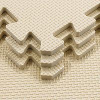 Yostrong 18 Tiles Interlocking Puzzle Foam Baby Play Mat - 18 Tiles (With Straight Edge) / Beige - image 3