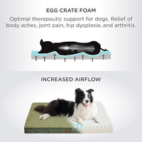 Bedsure XL Dog Beds Large Sized Dog -Orthopedic Flat Extra Large Pet Beds with Removable Washable Cover, Egg Crate Foam Mat, Suitable for Pet Up to 100 lbs