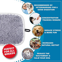 Snuffle Mat for Dogs, 17" x 21" Dog Snuffle Mat Interactive Feed Game for Boredom, Encourages - Grey - image 3