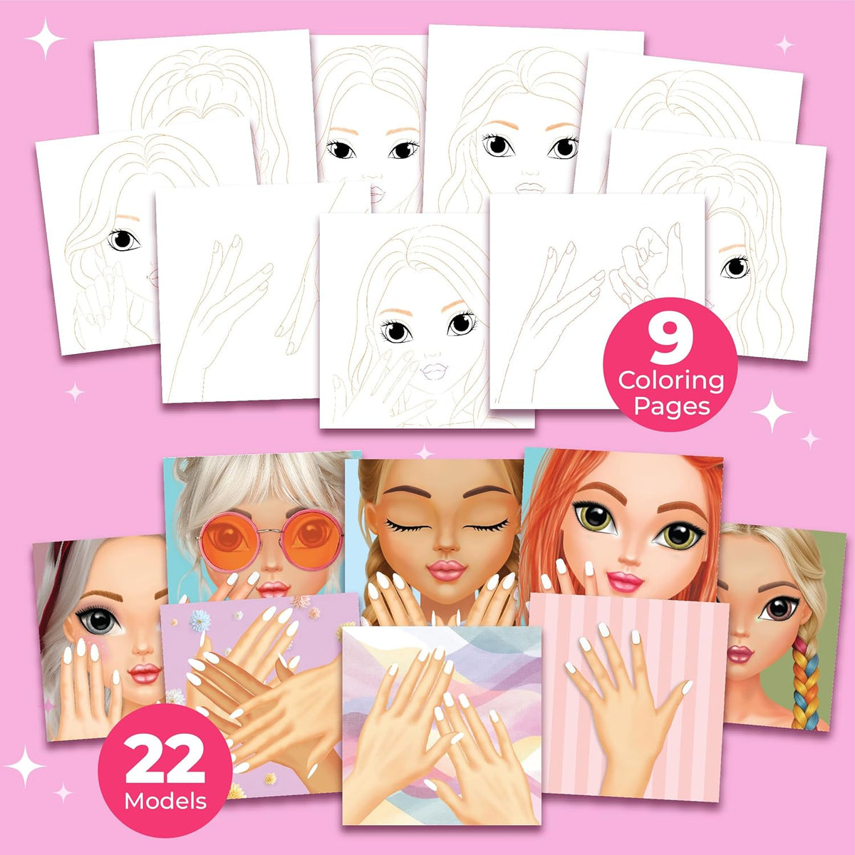 BSCOOL Nail Art Book for kids Stickers and Design Guides. - 1 PCS - Nails and Make Up - image 4
