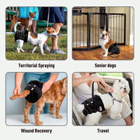 Washable Reusable Female Dog Diapers Small Medium Large Doggie Puppy - Black / X-Large / 5 - image 3