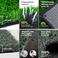 Pee Pads for Dogs with Fake Grass, 32" x 24" Indoor Artificial Grass for Dogs Potty, Lawn Pee Pads for Doggie Washable, Reusable and Lawn for Replacement, Puppy Training Litter Box for Outdoor Patio