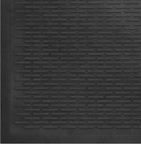 Indoor/Outdoor Hose-Wash Ribbed Design Non-Slip Rubber 2x3 Modern Entryway Mat for Entryway, Patio, Backyard, Garage, 24" x 36", Black Ribbed