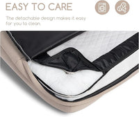 Hollypet Orthopedic Dog Bed for Large Dogs, Supportive Foam Pet Couch with Removable Washable Cover and Non-Slip Bottom, Waterproof Lining Sofa Bed, Khaki, L (36 * 26 * 8)