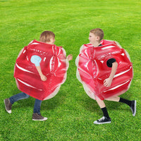 SUNSHINE-MALL 2 pc Sumo Balls for Kids, Bubble Bounce Ball - red+red - image 2