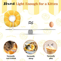 Soft cotton donut kitten cone with adjustable drawstring for cats 0-6 months - view 3