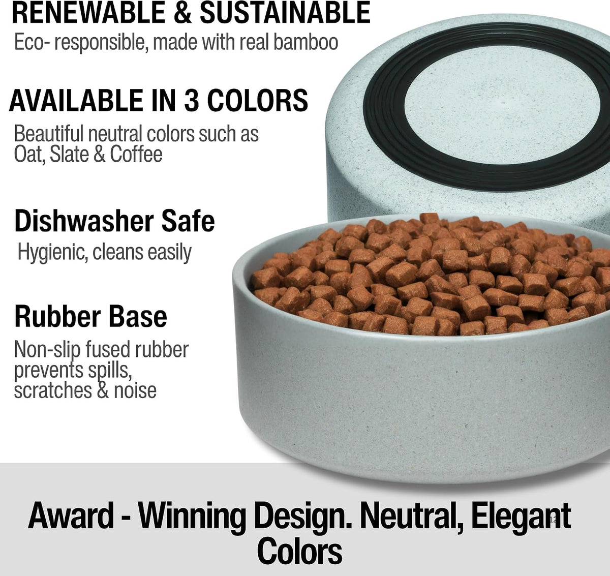 Loving Pets, Dolce Bamboo - Slate Grey / Small Dish - image 2