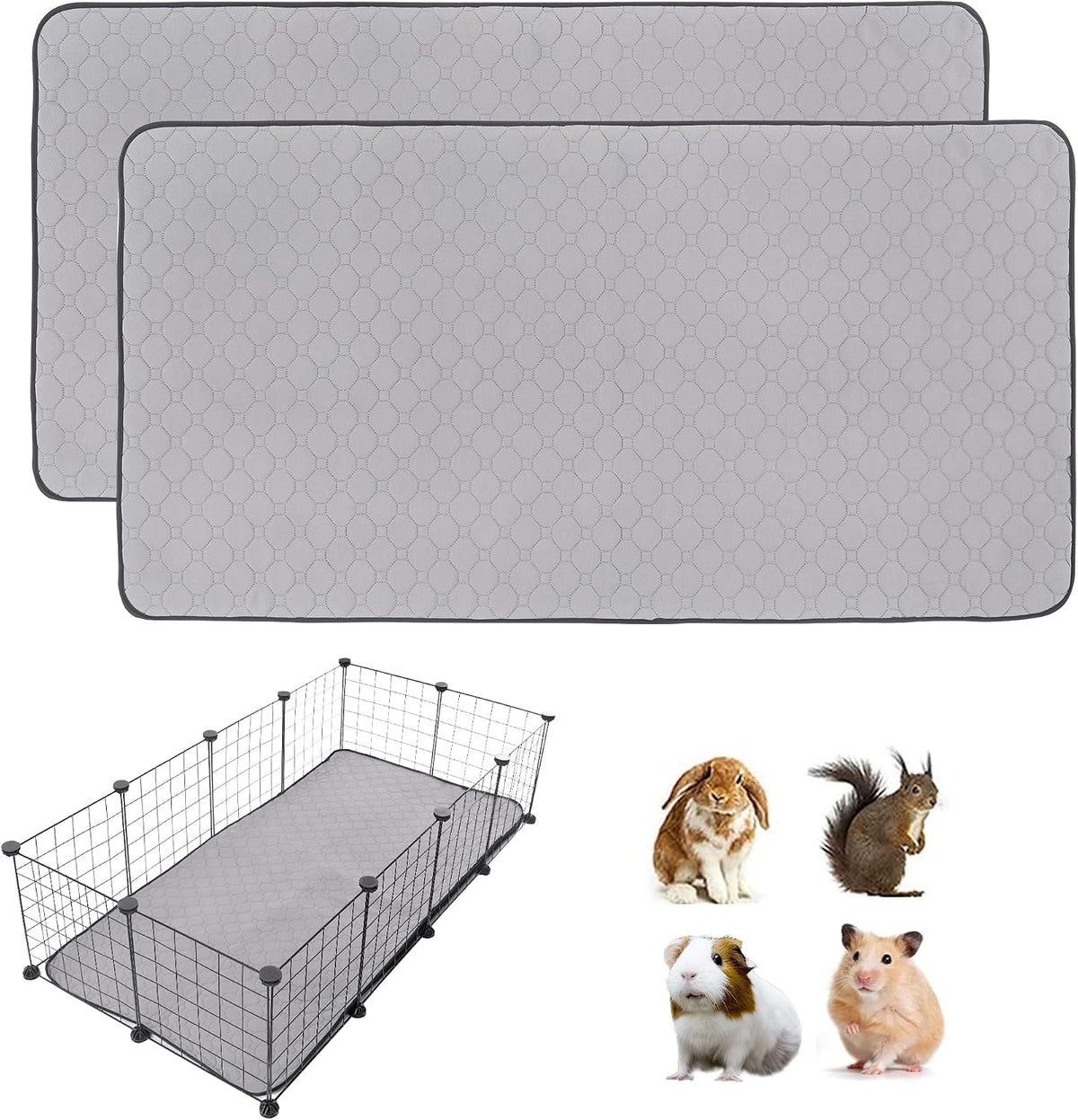2Pack Guinea Pig Cage Liners - 14 In Grid Length / C&C 2x4(28" x 56") 2Pack