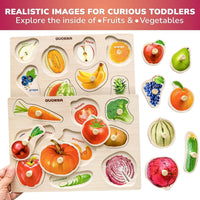 8 Wooden Puzzles for Toddlers 1-3 - 8 Set - image 4