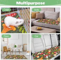 Unicorn Catcher 2 Pack Washable Guinea Pig Cage Liner - Mushrooms / 47X24in - image 4